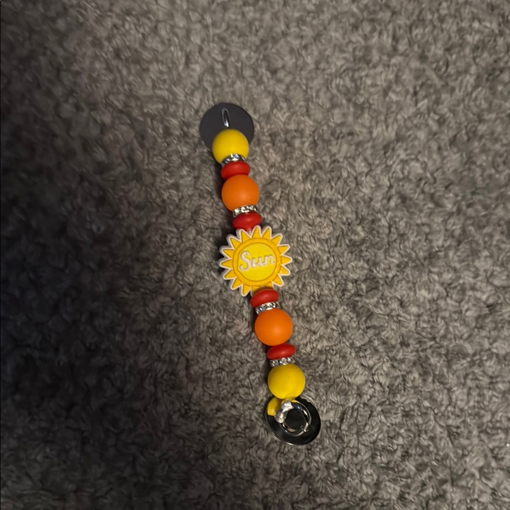 Sunshine Beaded Keychain for Kids